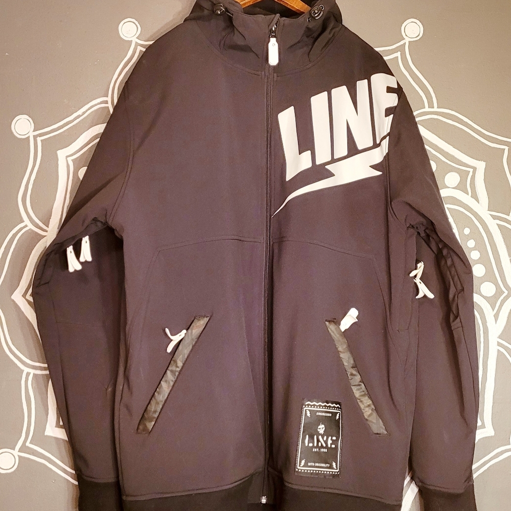 LINE Black Urban Style Extra Long Water Repellent Jacket XL